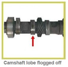 Flogged, worn out camshaft diagnostic & causes